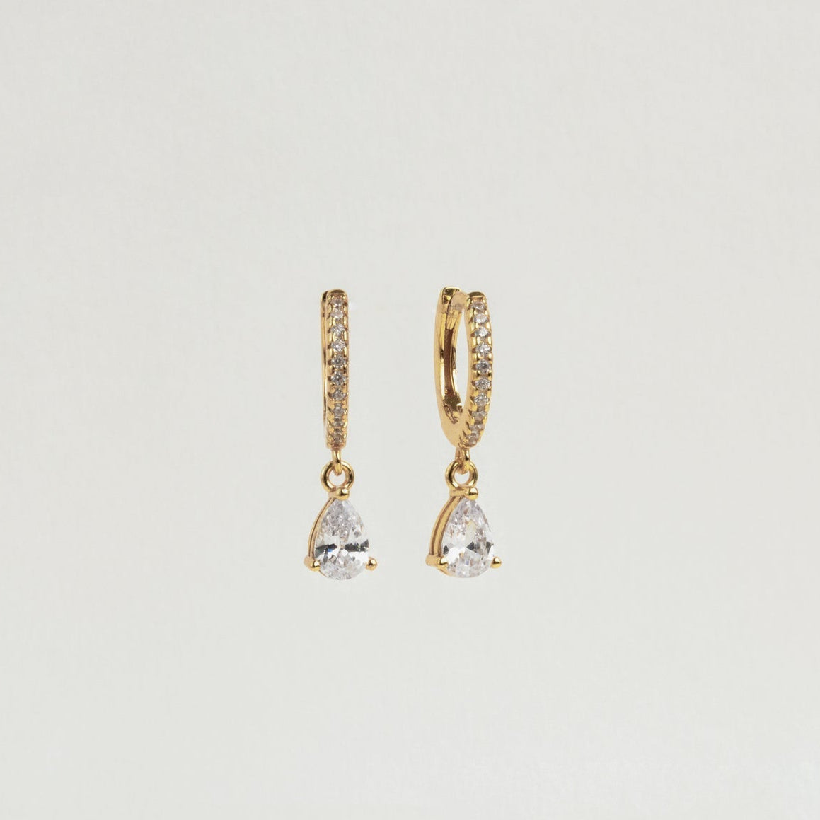 925 Silver Diamond Drop Huggies For Women/Girls